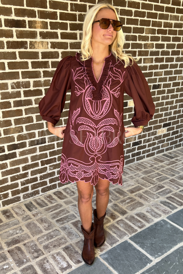 Holman dress, chocolate