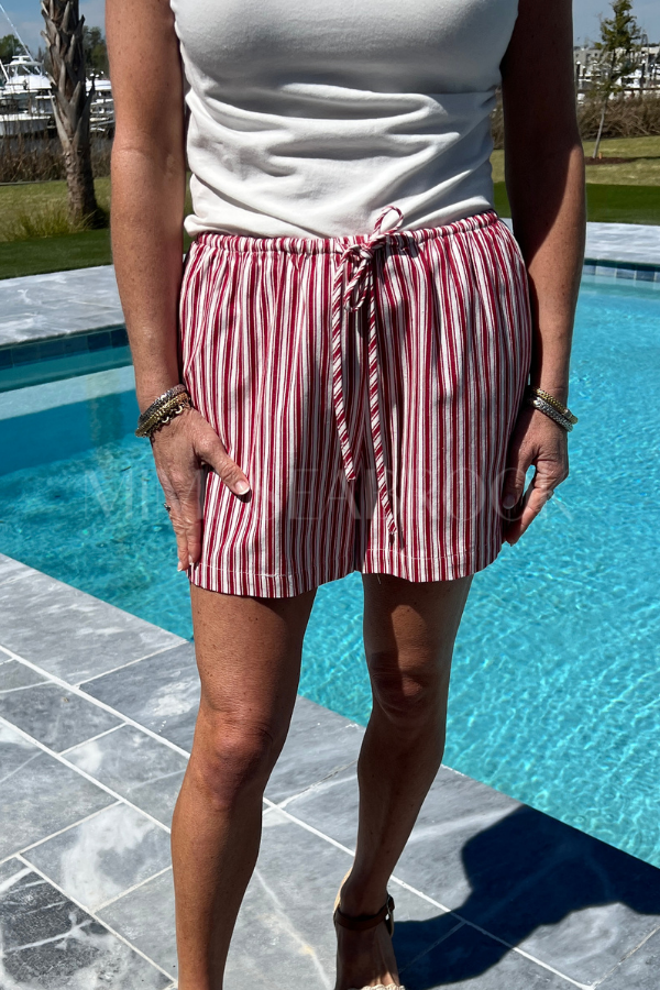 Holstein shorts, red/cream