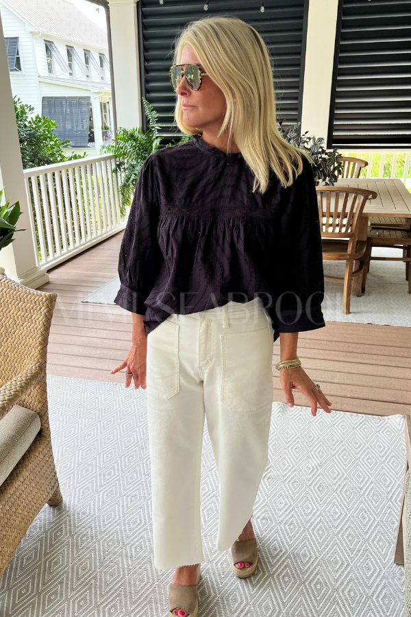 Honora top, dark plum