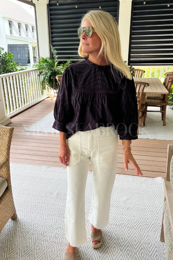 Honora top, dark plum