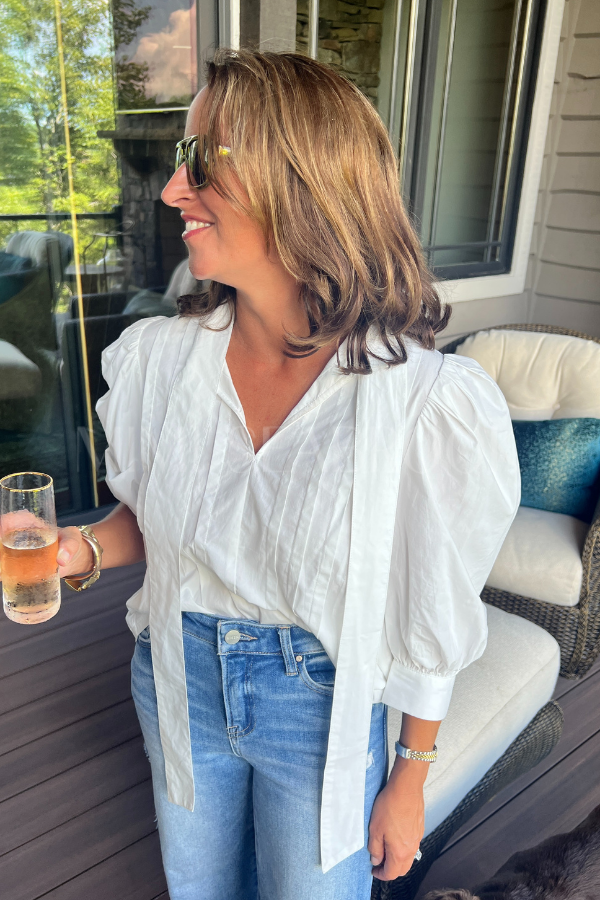 Hutton top, off white