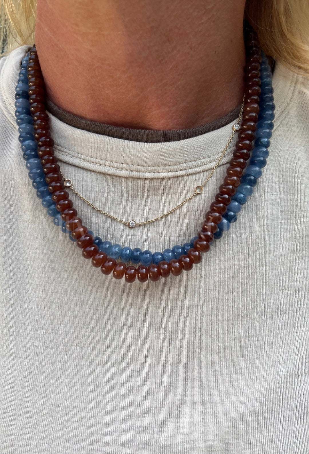 North Inlet necklace, saddle brown