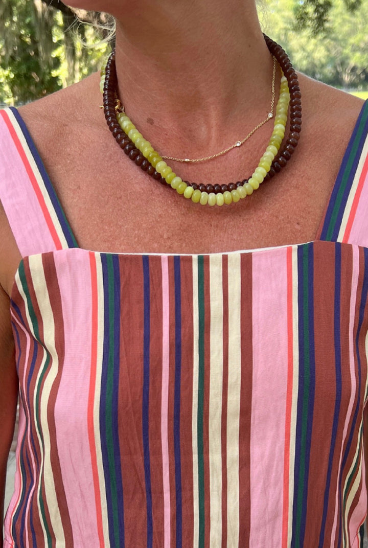 North Inlet necklace, lemon jade