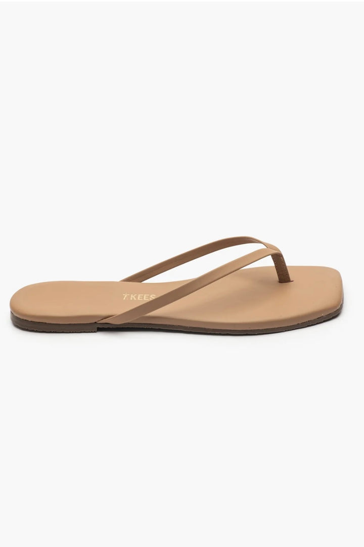 TKEEs Square Toe Lily flip flops, cocobutter