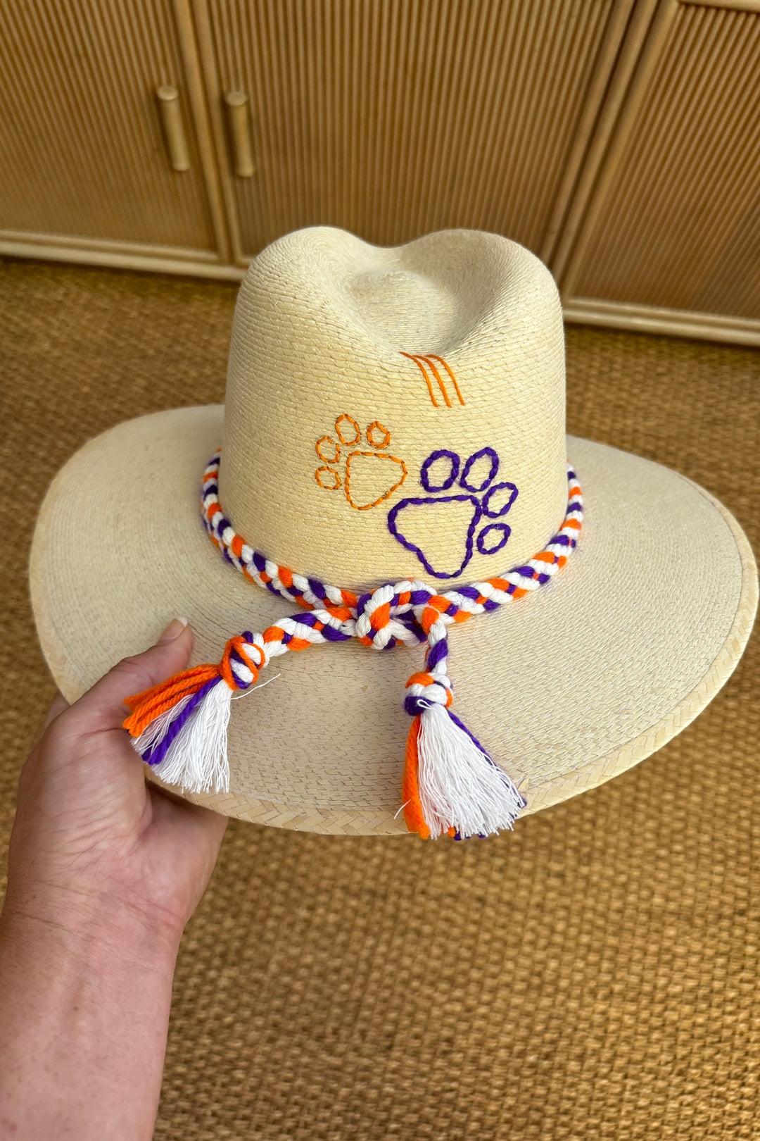 Clemson Palm Hat by Tipsy Threads