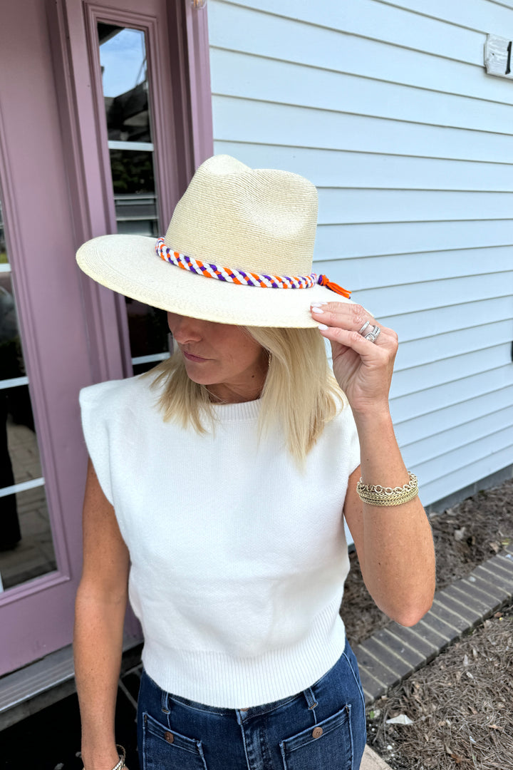 Clemson Palm Hat by Tipsy Threads