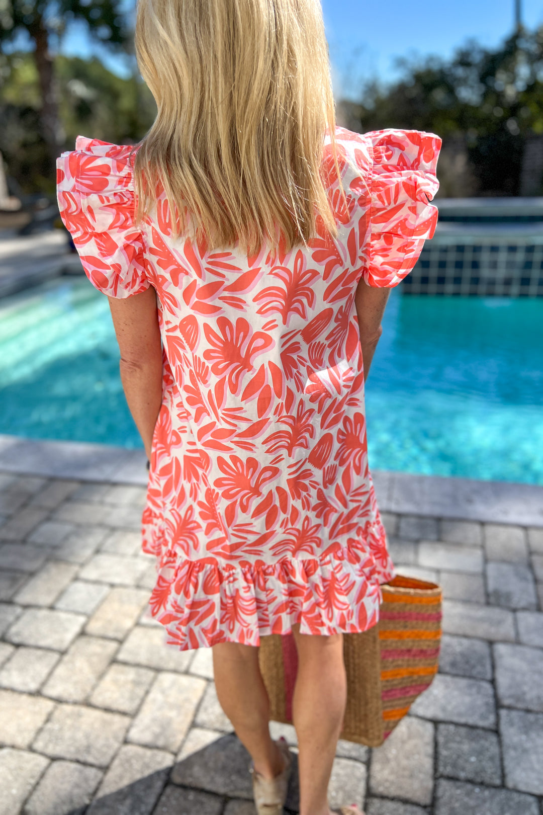 Abby Dress, coral