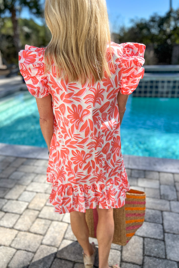 Abby Dress, coral