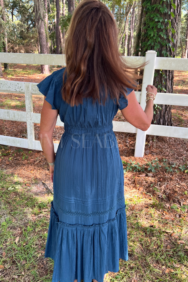Indira Ankle Dress, majorca blue by Cleobella
