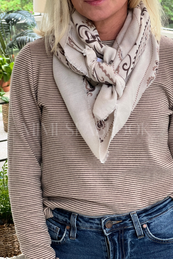Ingram top, taupe/mocha