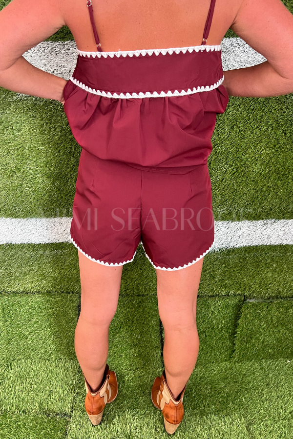 Isela shorts, burgundy