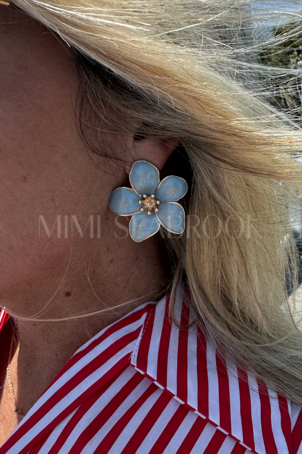 Ismerie earrings, blue