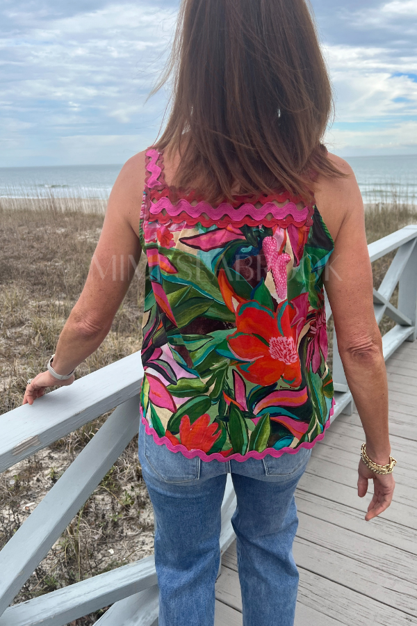 Jardin De Reve Multicolor Sleeveless Blouse by Farm Rio
