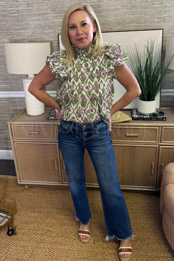 Jasmine Blouse, azalea by Victoria Dunn