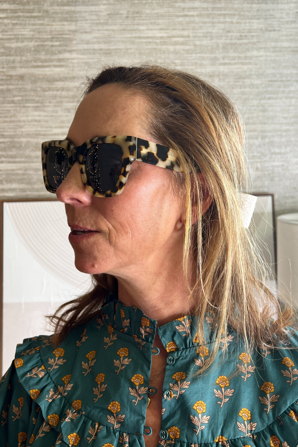 Jolene Sunglasses, snow tort/smoke by I-SEA – Mimi Seabrook display picture 2
