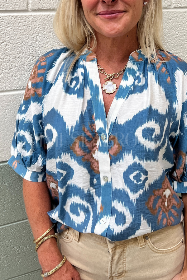Jones top, blue