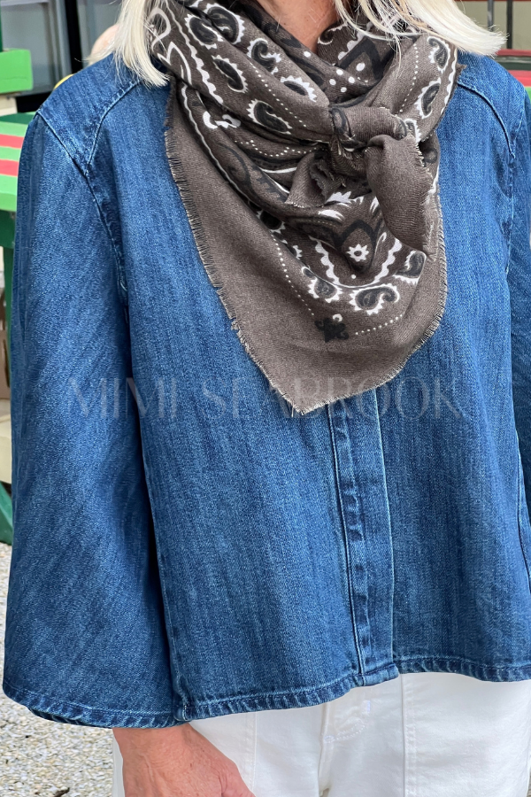 Fallon bandana scarf, taupe