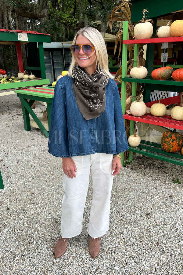 Fallon bandana scarf, taupe