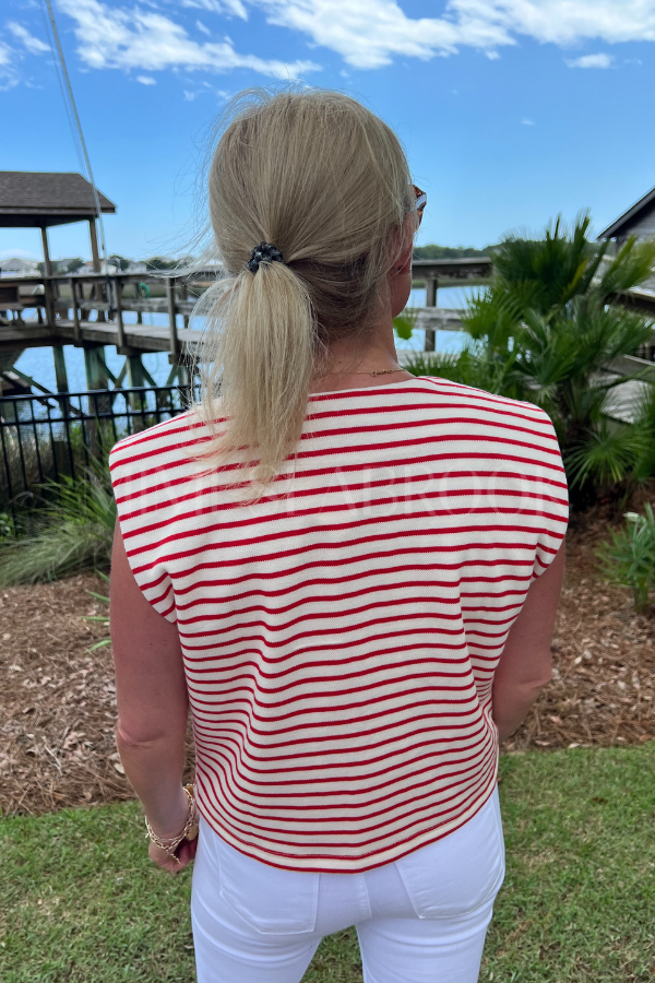 Julie top, red