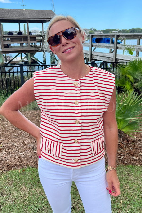 Julie top, red