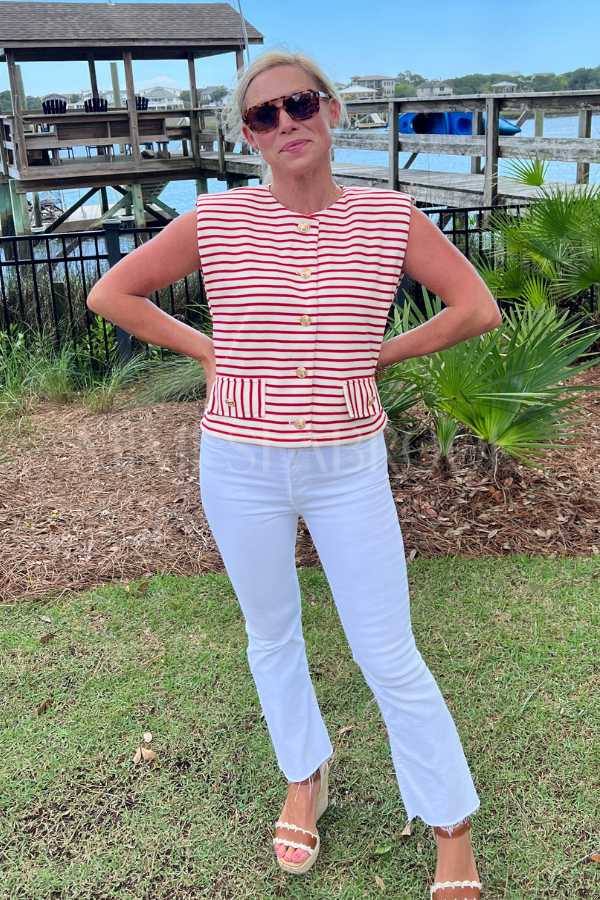 Julie top, red