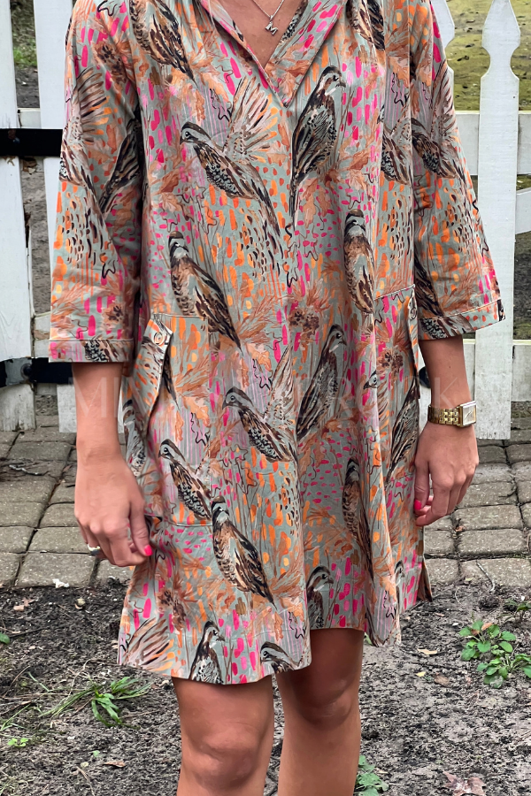 Kara Dress, wing print