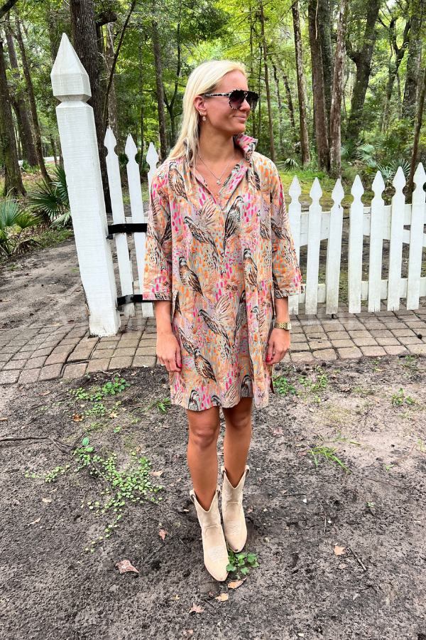 Kara Dress, wing print