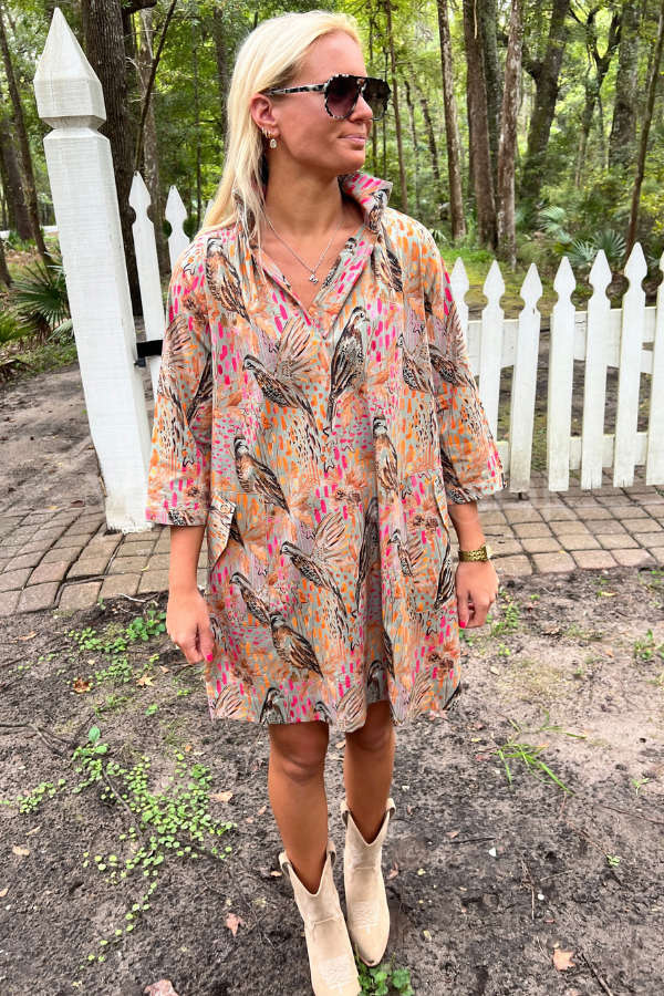 Kara Dress, wing print