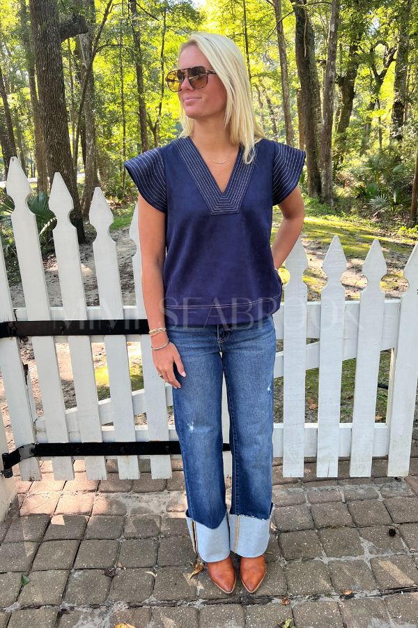 Karina top, navy