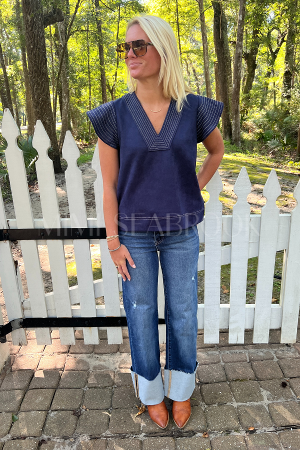 Karina top, navy