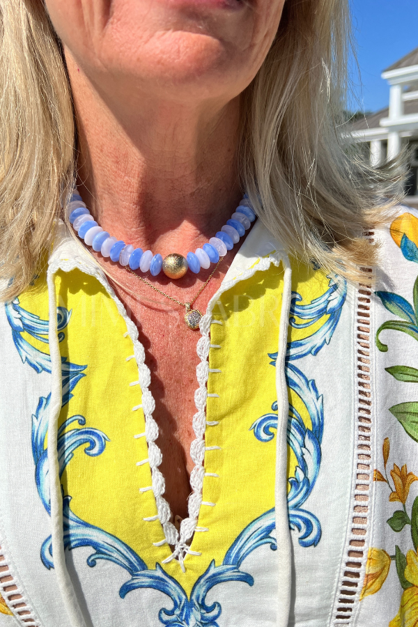 Kay necklace, blue