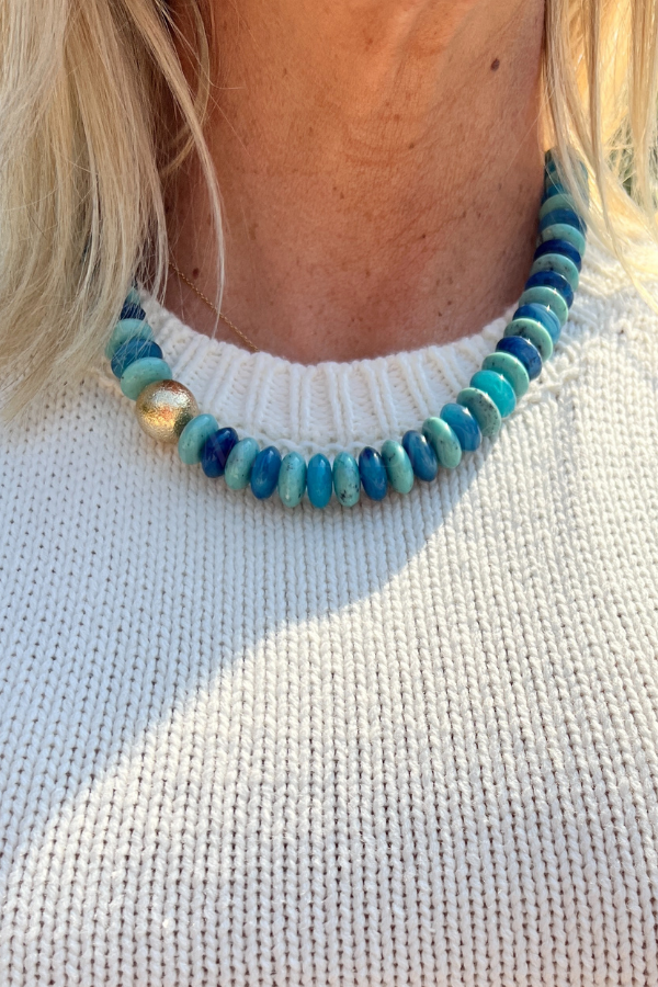 Kay necklace, turquoise