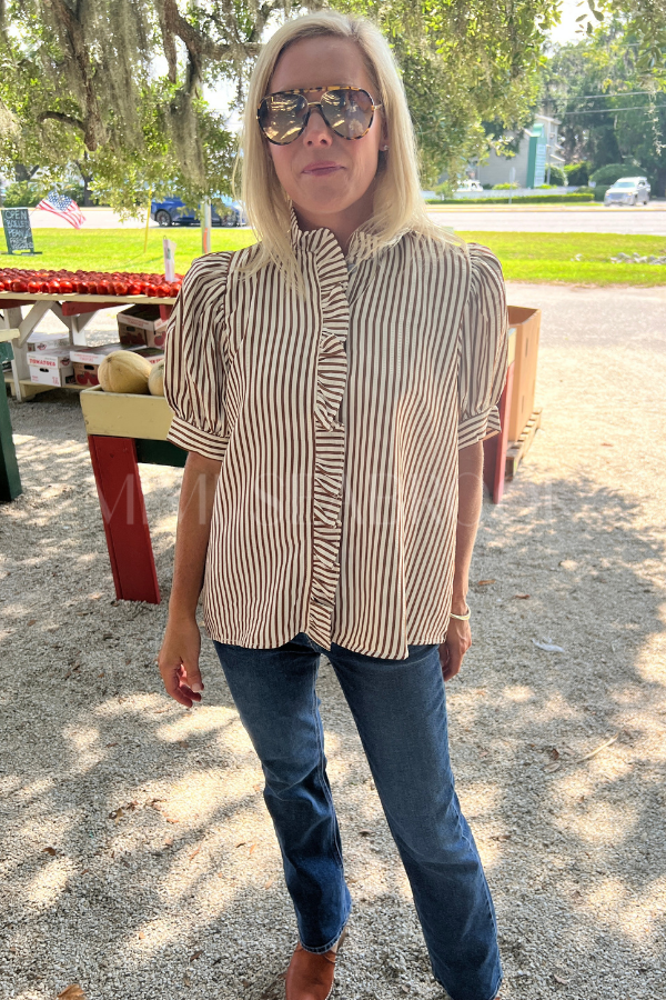 Kelsay top, brown