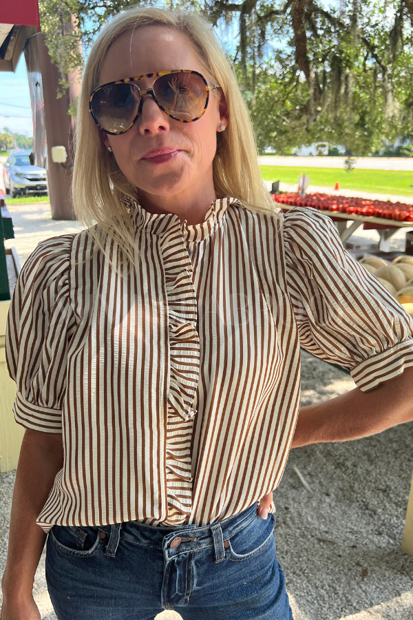 Kelsay top, brown