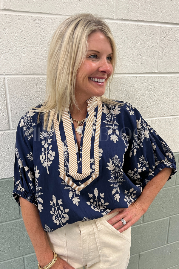 Kendra top, navy