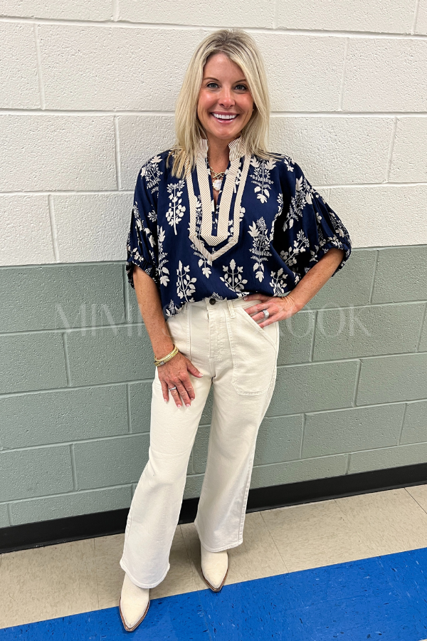 Kendra top, navy