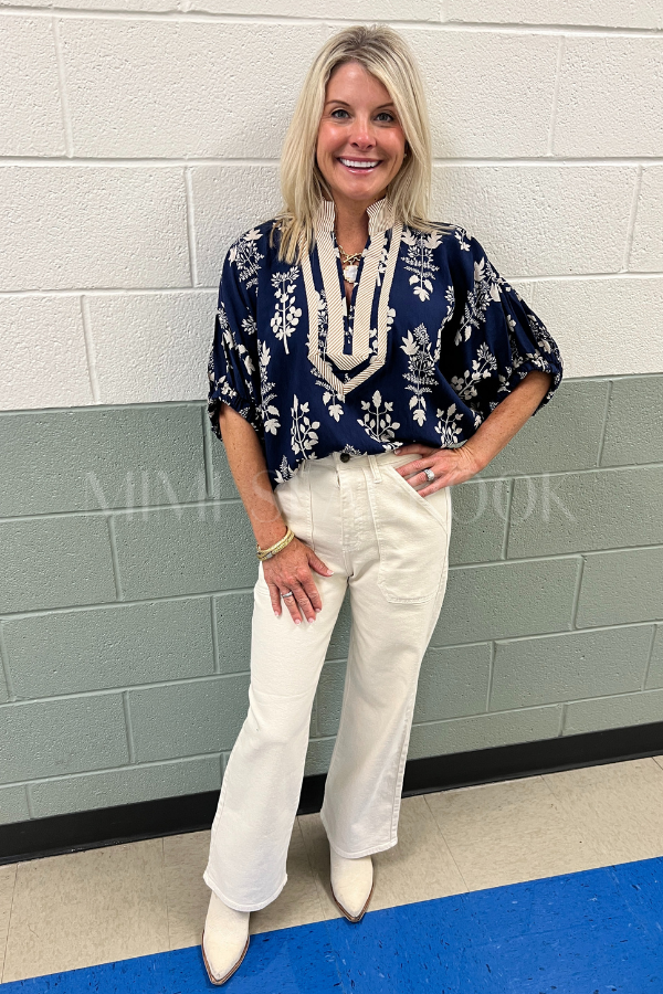 Kendra top, navy