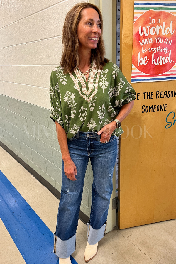 Kendra top, olive