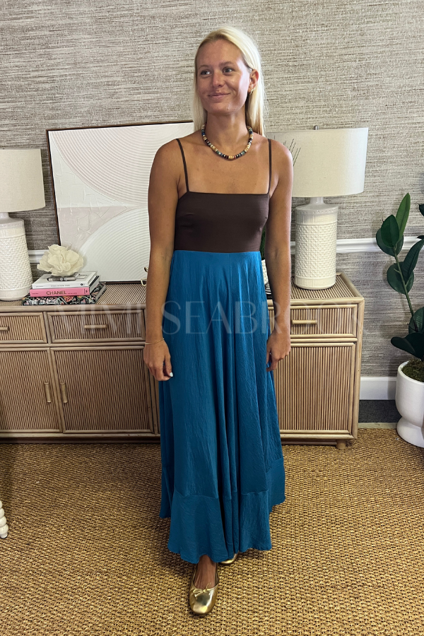 Kenia dress, brown blue