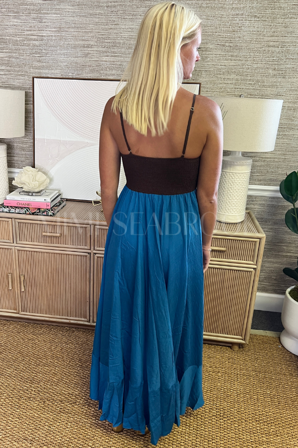 Kenia dress, brown blue