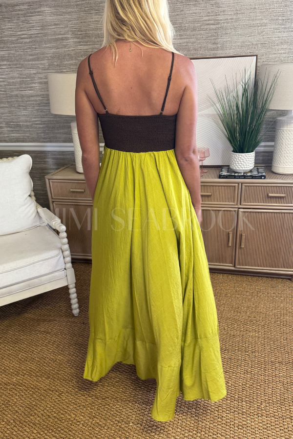 Kenia dress, brown lime
