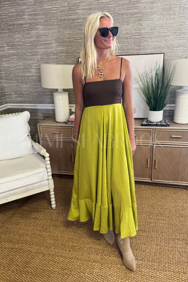 Kenia dress, brown lime