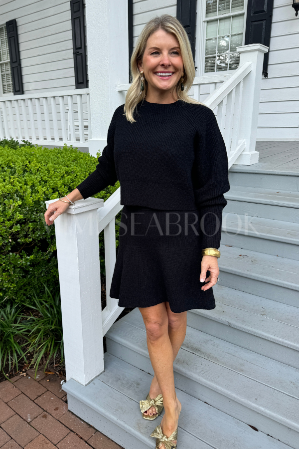 Kenley sweater set, black