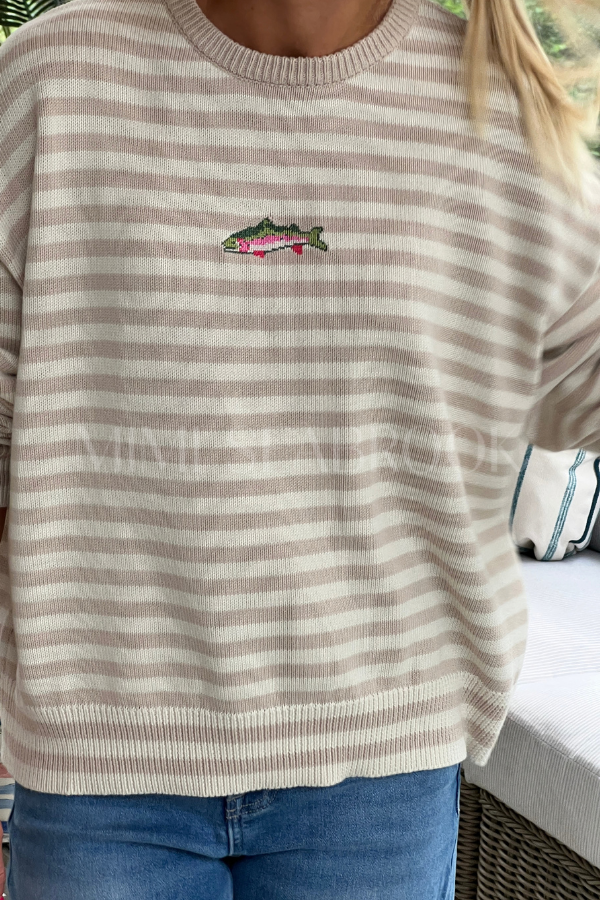 Kennelly sweater, taupe/sand