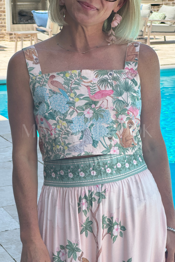 Kitts top, pink print