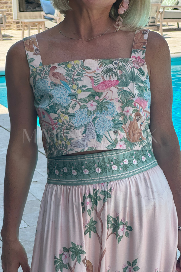 Kitts top, pink print