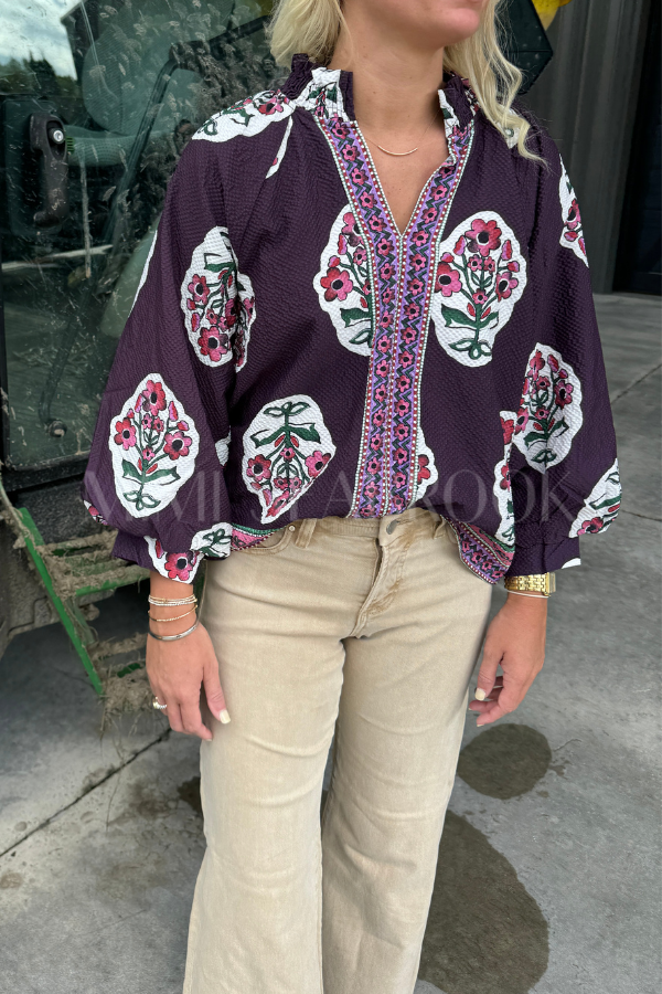 Knapp top, plum