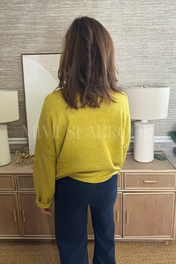 Krissee sweater, dijon yellow