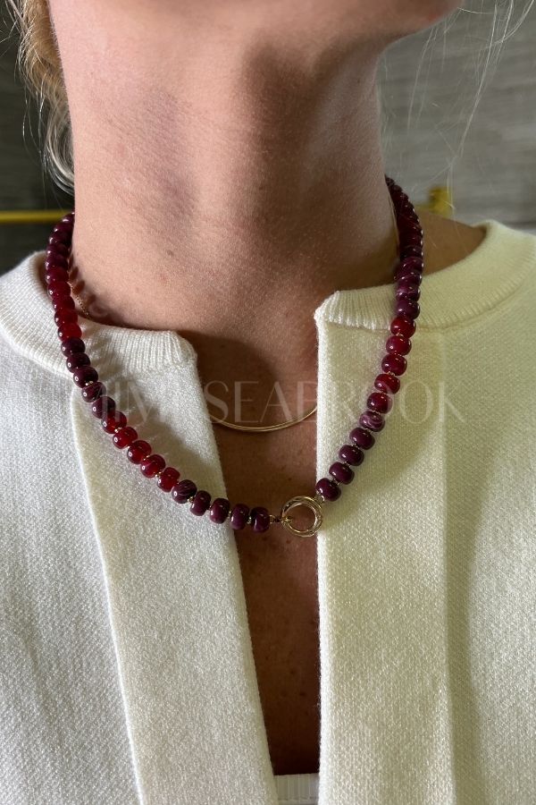 Kristen Necklace, burgundy