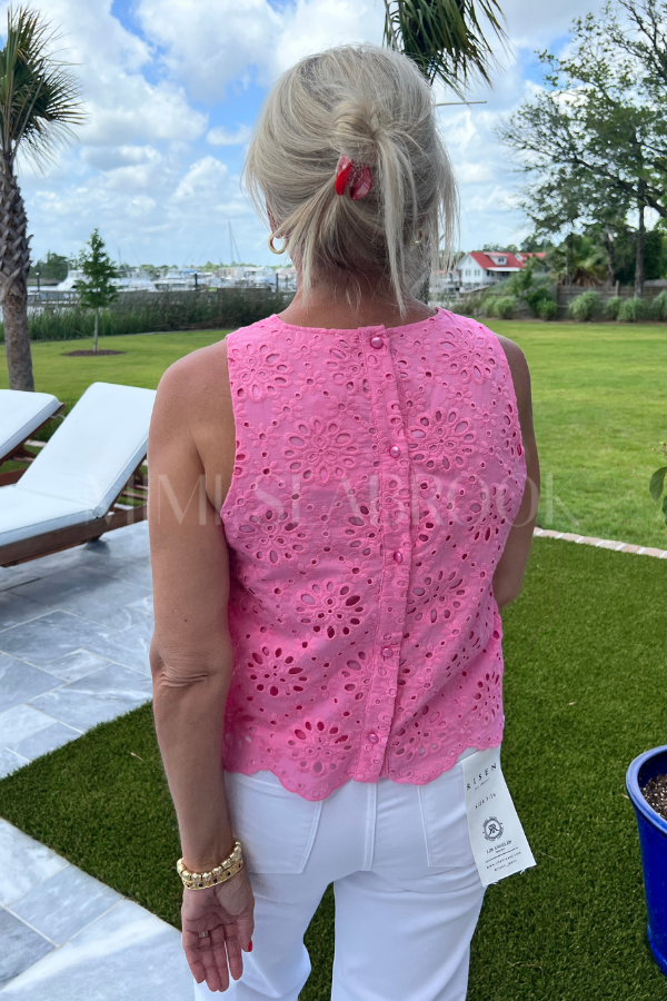 Landry top, hot pink
